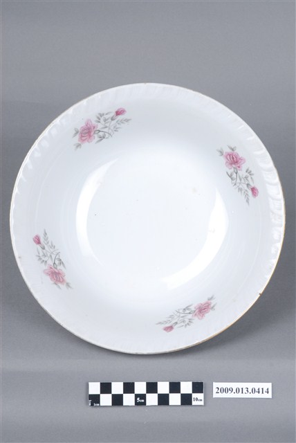 彩瓷轉印玫瑰花紋碗 (共9張)