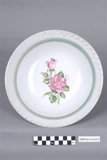 彩釉轉印玫瑰花紋大碗 (共9張)