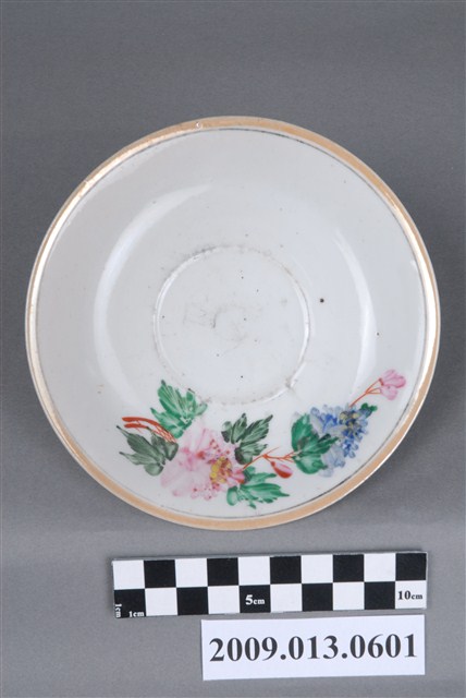 彩繪牡丹紋盤 (共4張)