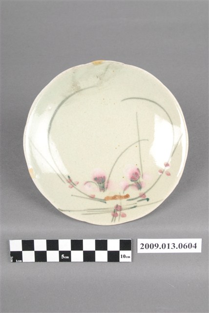 釉下多彩花卉紋盤 (共4張)