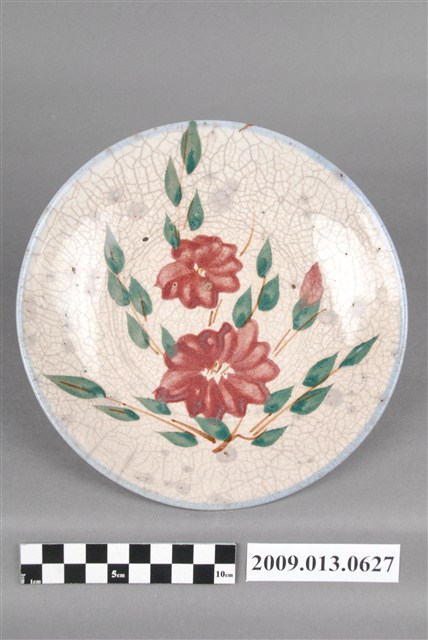 釉下多彩花卉紋盤 (共4張)