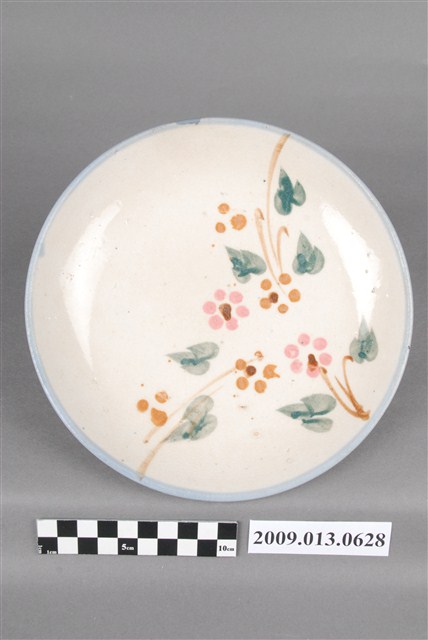 釉下多彩花卉紋盤 (共4張)