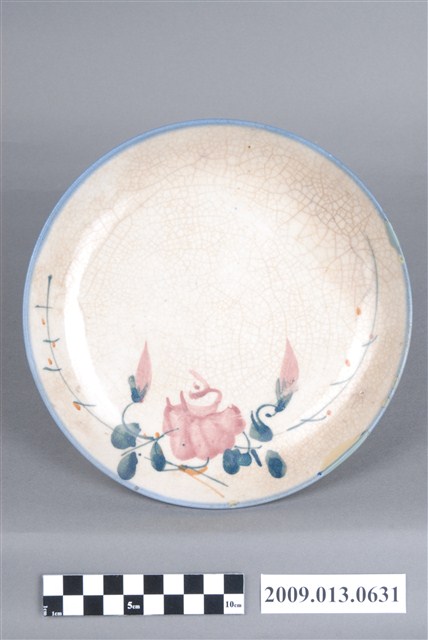 釉下多彩花卉紋盤 (共4張)