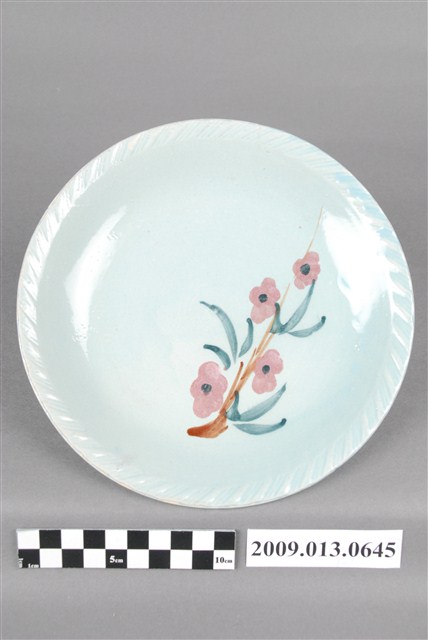 釉下多彩花卉紋盤 (共4張)