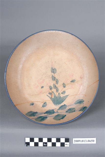 釉下多彩花卉紋盤 (共4張)