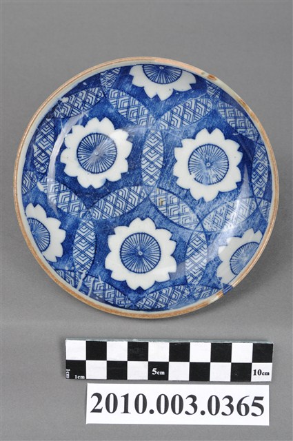 鈷藍釉印花花卉紋圓盤 (共7張)