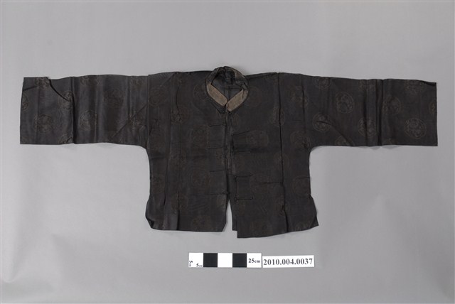 黑絲質紗羅對襟外褂 (共8張)