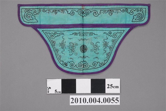 湖水綠緞蝶紋腹圍 (共2張)