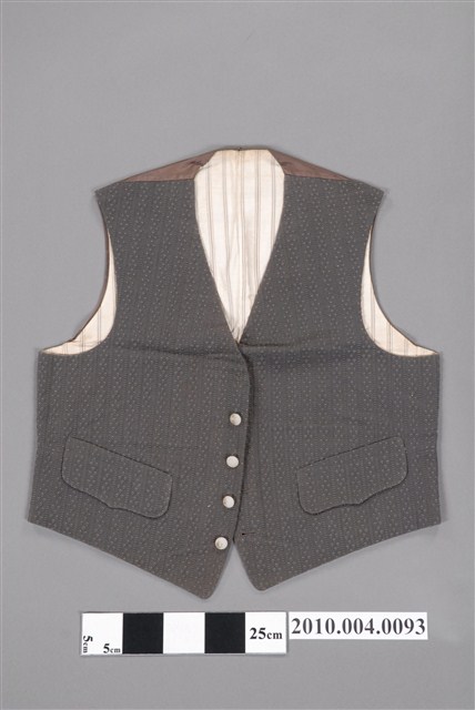 灰毛料開襟西式男背心 (共6張)