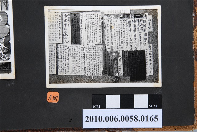 臺灣省立師範大學支援藏胞抗暴運動捐獻成果海報照片 (共2張)