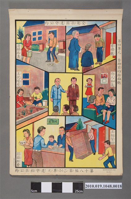 台聯出版社國民小學社會三年上期教學掛圖遵守社區公約 (共2張)