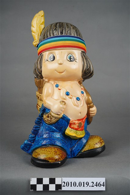 印地安男孩陶偶存錢筒 (共9張)