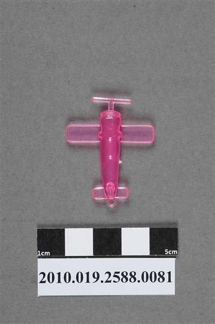 粉紅色螺旋槳飛機造型尪仔仙 (共2張)