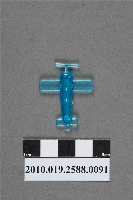 藍色螺旋槳飛機造型尪仔仙 (共2張)