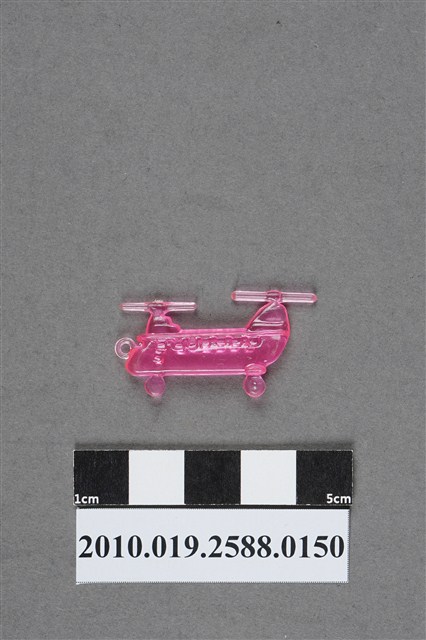 粉紅色雙螺旋槳直升機造型尪仔仙 (共2張)