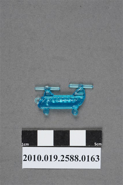 藍色雙螺旋槳直升機造型尪仔仙 (共2張)