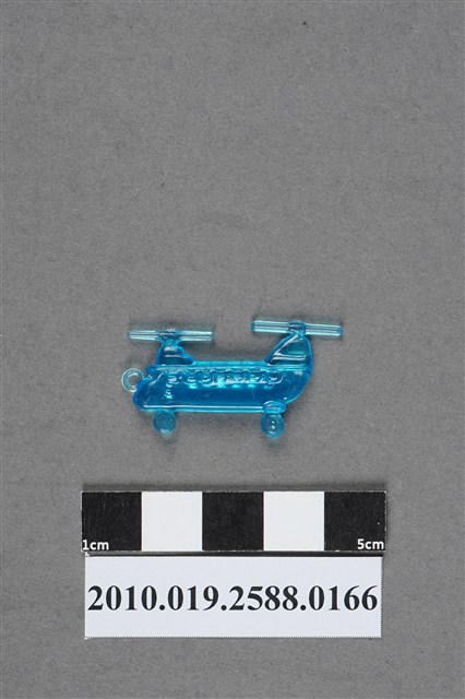 藍色雙螺旋槳直升機造型尪仔仙 (共2張)