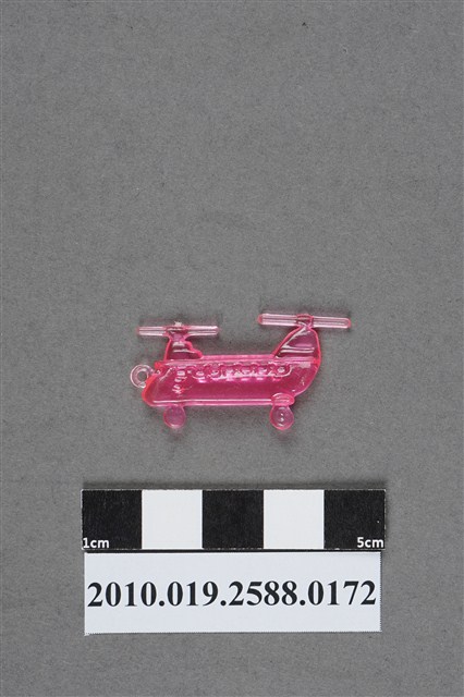 粉紅色雙螺旋槳直升機造型尪仔仙 (共2張)