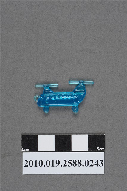 藍色雙螺旋槳直升機造型尪仔仙 (共2張)