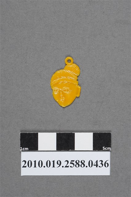 黃色女性頭像造型尪仔仙 (共2張)