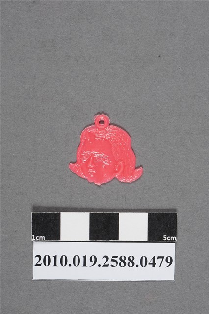 粉紅色女性頭像造型尪仔仙 (共2張)