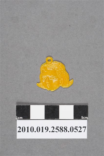 黃色女性頭像造型尪仔仙 (共2張)