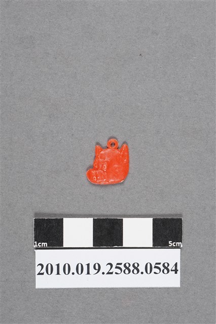 橘色豬頭像造型尪仔仙 (共2張)