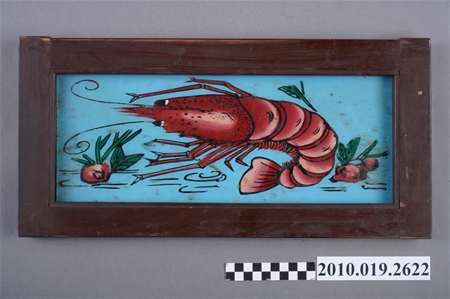 紅蝦玻璃畫 (共4張)