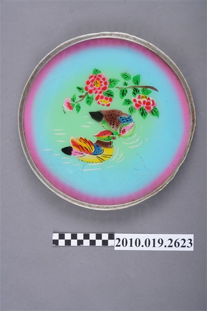 鴛鴦牡丹紋茶盤 (共4張)