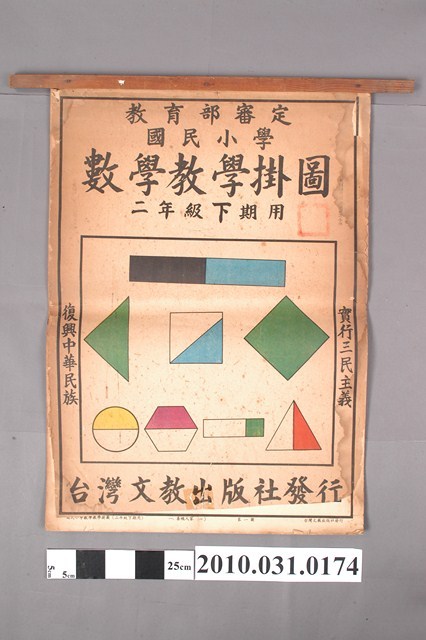 台灣文教出版社印行《國民小學數學教學掛圖》二年級下期用 (共4張)