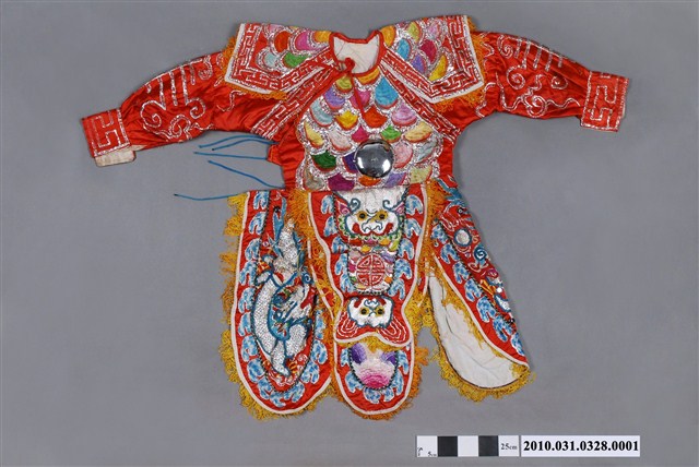 八家將一件式紅色長袖法服 (共2張)