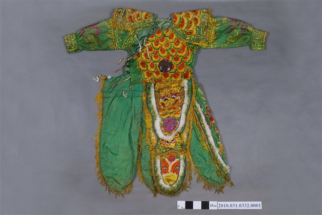 八家將一件式綠色長袖法服 (共2張)