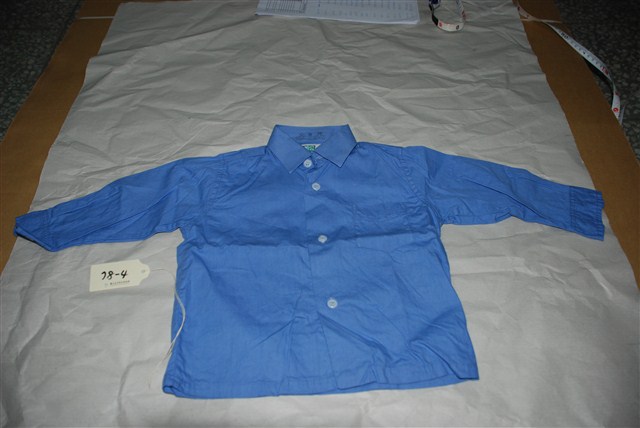 藍棉質襯衫領男學生制服上衣 (共9張)