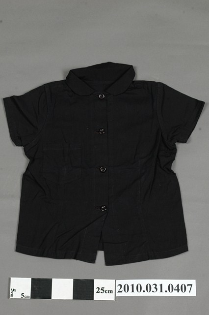 黑棉質小圓領襯衫 (共4張)