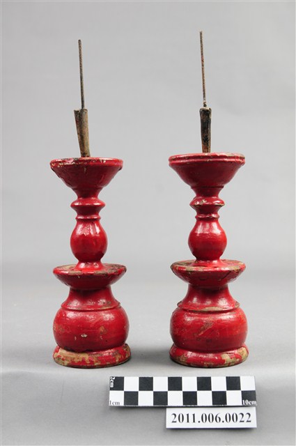 木製燭臺1對 (共4張)