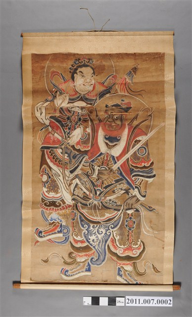四大天王掛軸之南方增長天王與北方多聞天王 (共2張)