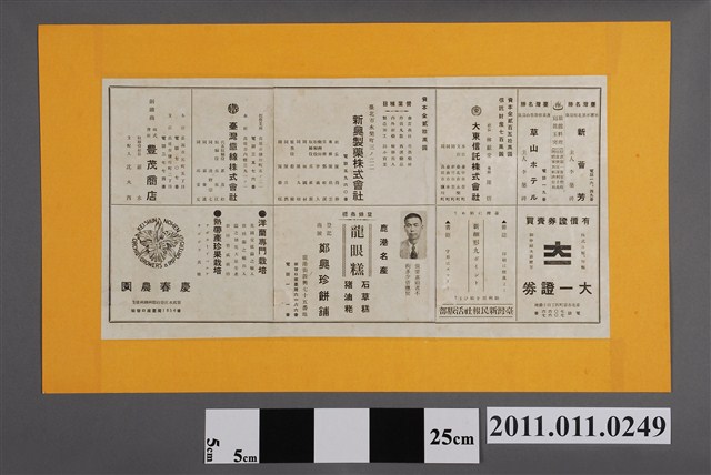 臺灣新民報報紙廣告 (共2張)
