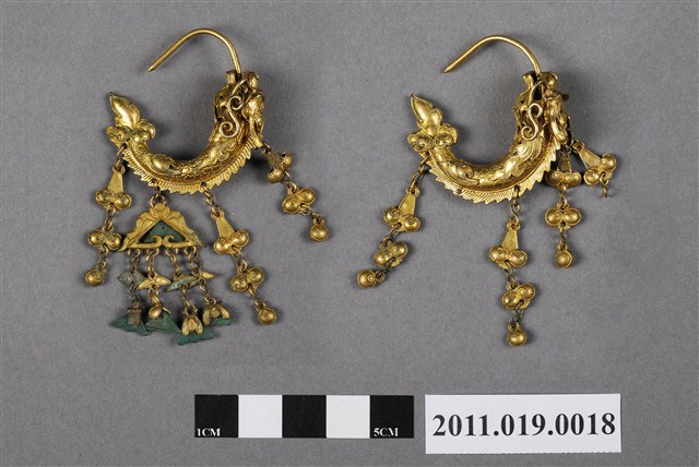 如意鑲翠龍紋耳墜組 (共4張)