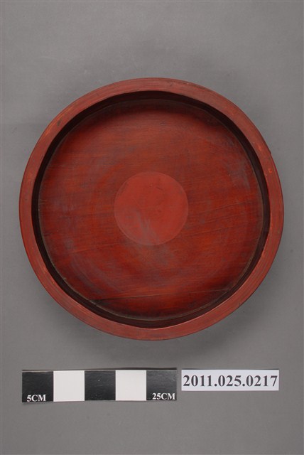 朱漆圓形中果盤 (共4張)