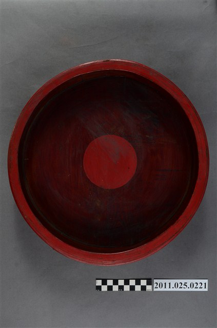 朱漆圓形小果盤 (共4張)