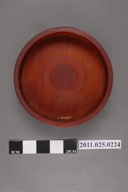 朱漆圓形小果盤 (共4張)