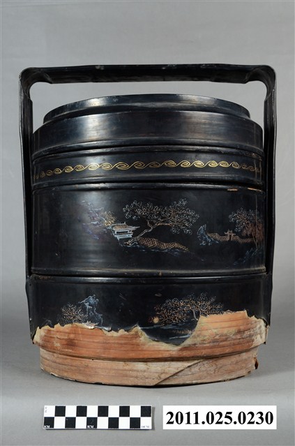 黑漆彩繪三層提籃 (共6張)