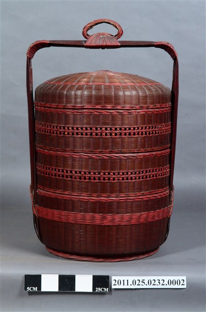 朱漆三層竹編禮籃 (共10張)
