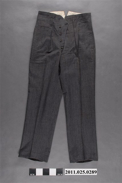 灰黑條紋毛料男西褲 (共8張)