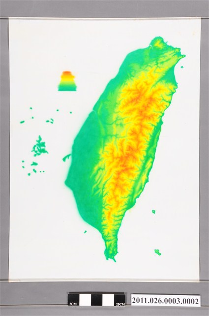 吳信政編輯臺灣衛星影像臺灣地形圖之二 (共2張)