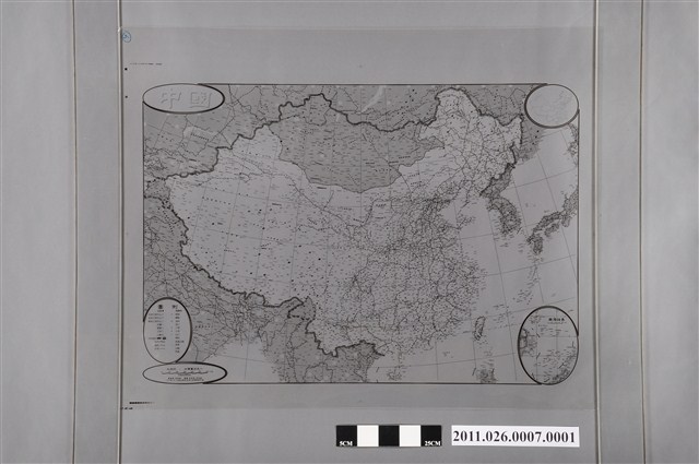吳信政編輯〈中國城市鐵路地圖〉黑色色版之一 (共2張)