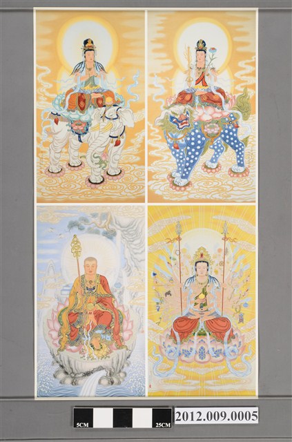 馬芥龍繪四大菩薩畫像 (共2張)