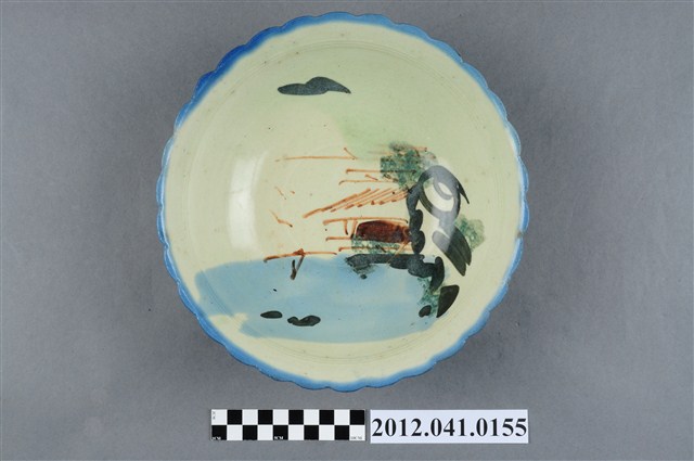 彩繪山水紋花口碗 (共6張)