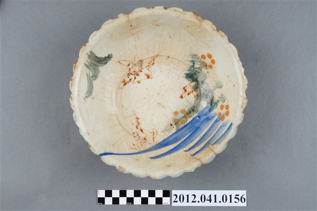 彩繪山水紋花口碗 (共6張)