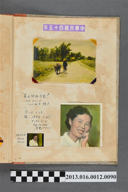 民國45年善化郊外風景照與陳崧波七子獨照3張 (共2張)